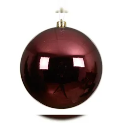 Christmas Decorations 1 Weihnachtskugel 14cm Kunststoff Christbaumkugeln klein bruchsicher Kastanienbraun