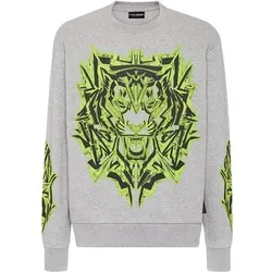 PLEIN SPORT Langarm-Sweatshirt TIGER, Größe M in Grau 10