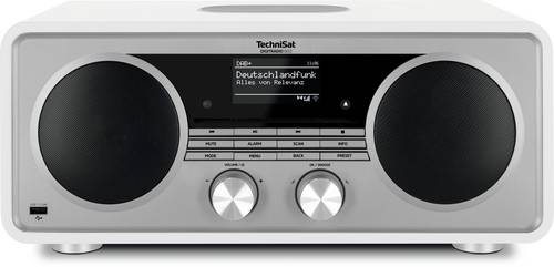 TechniSat DIGITRADIO 602, weiß/silber Internet CD-Radio DAB+, FM AUX, Bluetooth, CD, DAB+, Internetradio, MP3, UKW, USB, WLAN