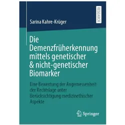 Die Demenzfrüherkennung mittels genetischer & nicht-genetischer Biomarker, Fachbücher von Sarina Kahre-Krüger