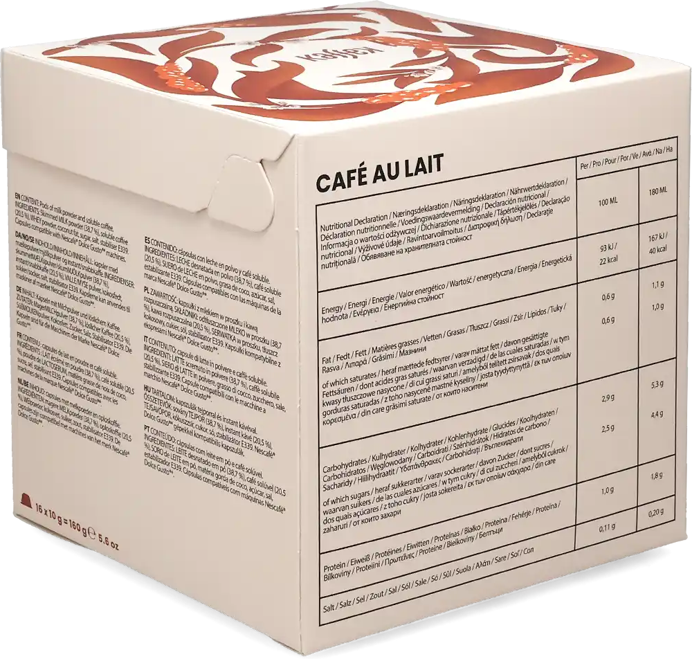 KaffeK   Café au Lait - 16 capsules voor Dolce Gusto