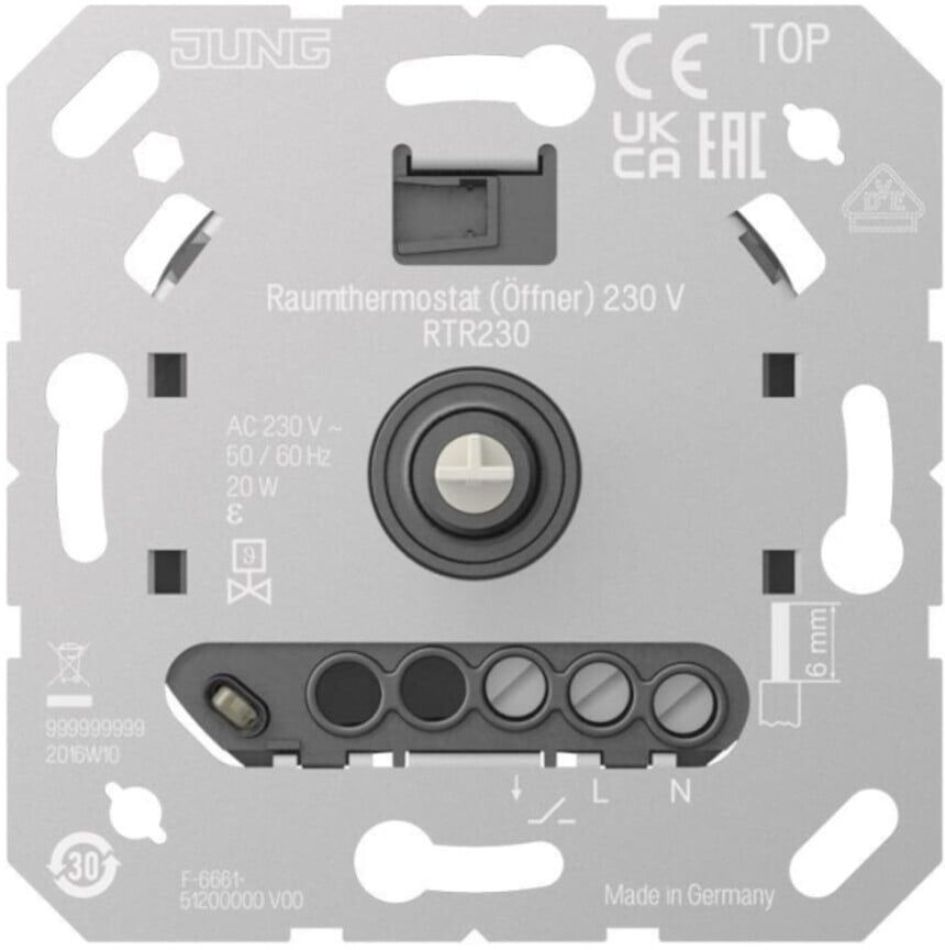 Jung Raumthermostat Öffner 230V RTR230)