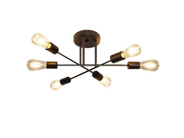 Nettlife Led-Deckenleuchte Johannes 45/40/20 cm, Schwarz, Metall, E27, 40x20x45 cm, Lampen & Leuchten, LED Beleuchtung, LED-Deckenleuchten