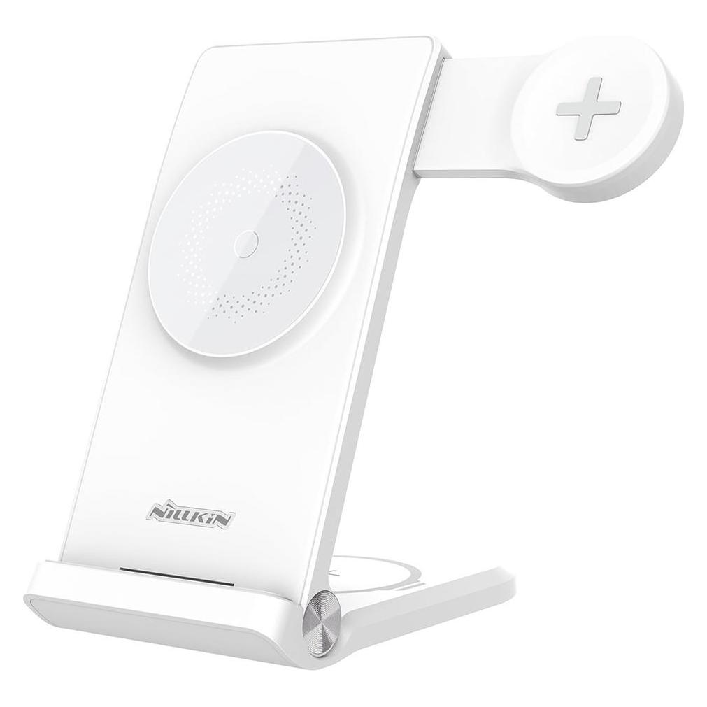 Nillkin PowerTrio 3in1 kabelloses Ladegerät MagSafe für Samsung Watch Weiss (15 W) (57983112829)