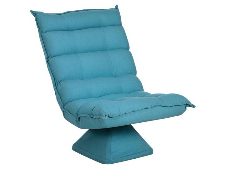 Fauteuil de sol paresseux fauteuil relax fauteuil salon design capitonné inclinaison dossier réglable pivotant 360°