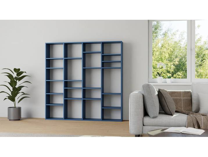 Blaues Regal nach Maß MDF Lackiert Violett­blau