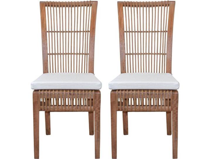 Home affaire Rattanstuhl, Handarbeit aus Rattan (2er-Set)