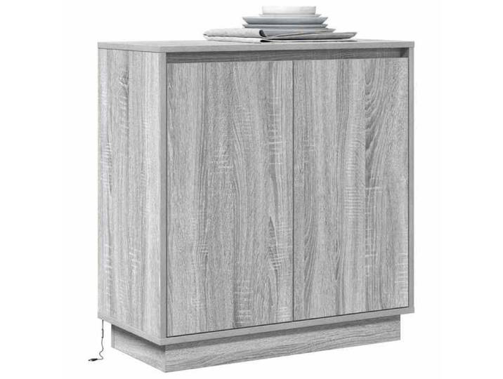 BEL-ACHAT* Buffet - Bahut Meuble Enfilade - Fonction d'affichage Gris Sonoma 71x34.5x75 cm - Bois d'ingénierie Prom34448700