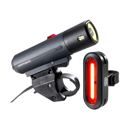 Kryptonite Fanalino Kit anteriore e posteriore  ALLEY F-650 (650 LUMEN) + AVENUE R-50 COB
