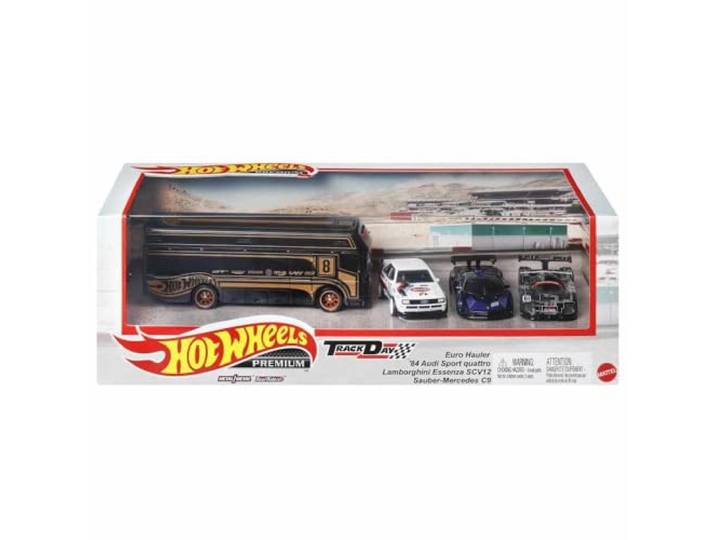 Hot Wheels HKC15 / GMH39 4-Car Set Track Day #13 Euro Hauler mit 3 Sportwagen 1:64