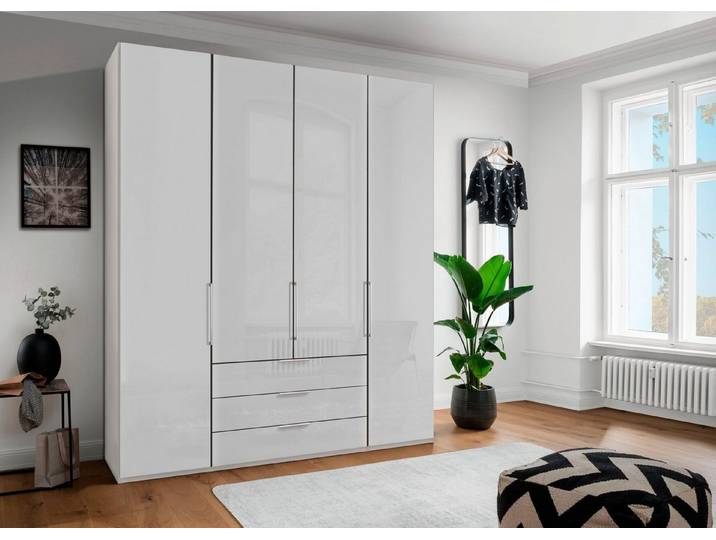 WIEMANN Kleiderschrank Monaco mit Glasfront sowie hochwertigen Beschlägen inkl. Dämpfung