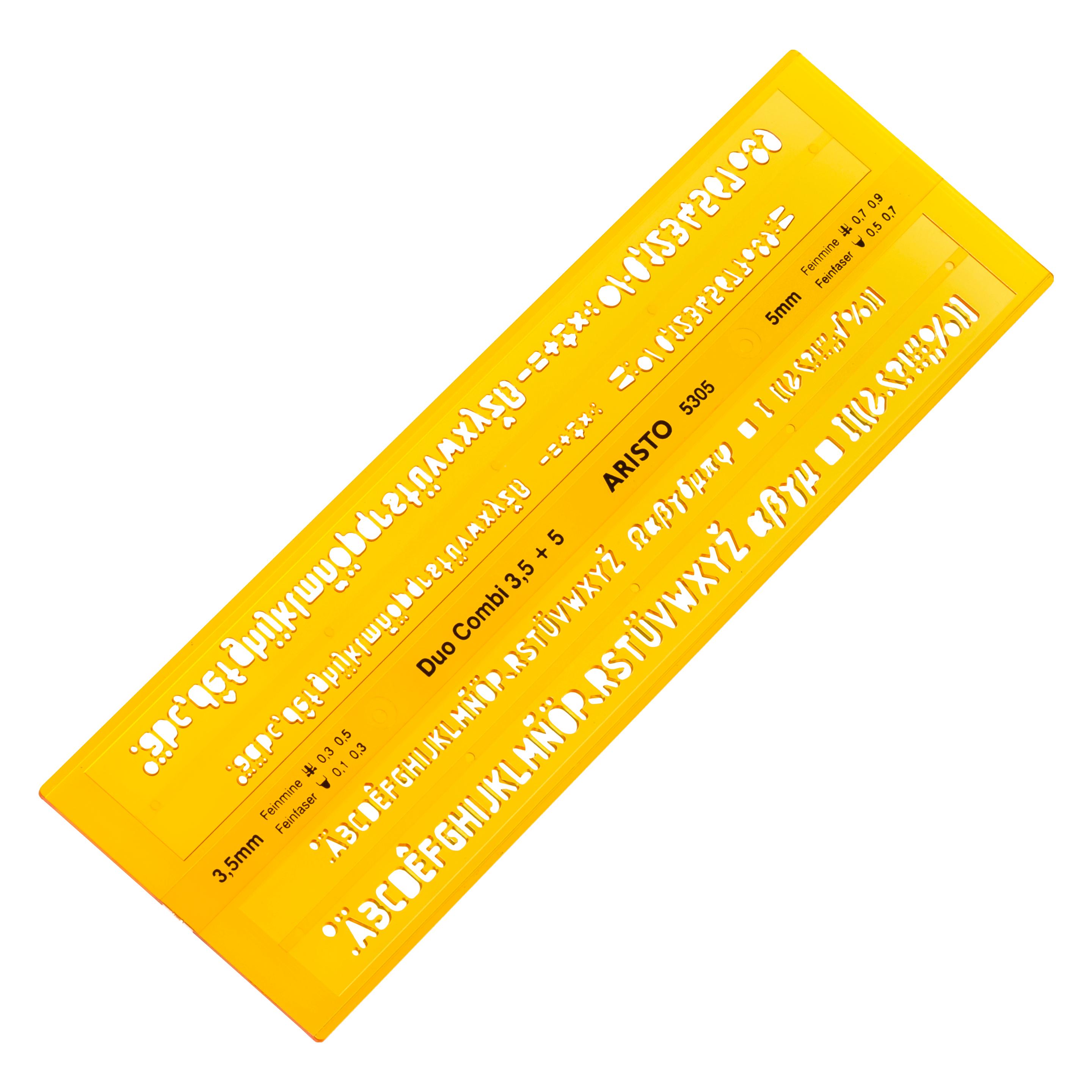 Aristo AR5305, Kunststoff Buchstaben-/Zahlen-/Zeichenschablone (24.50 cm, Kunststoff) (AR 5305)