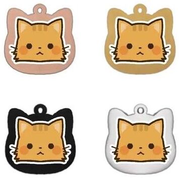 Uplift Essentials Cute Personalized Stainless Steel Cat Identification Tags style 4