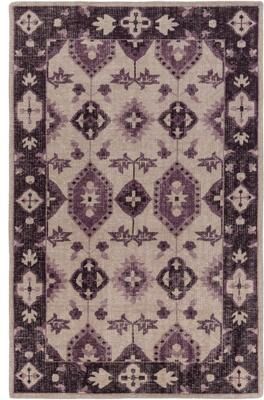 Livabliss "Hand-Knotted Leanna Border Wool Area Rug - 3'6"" x 5'6"" - 3'6"" x 5'6"""