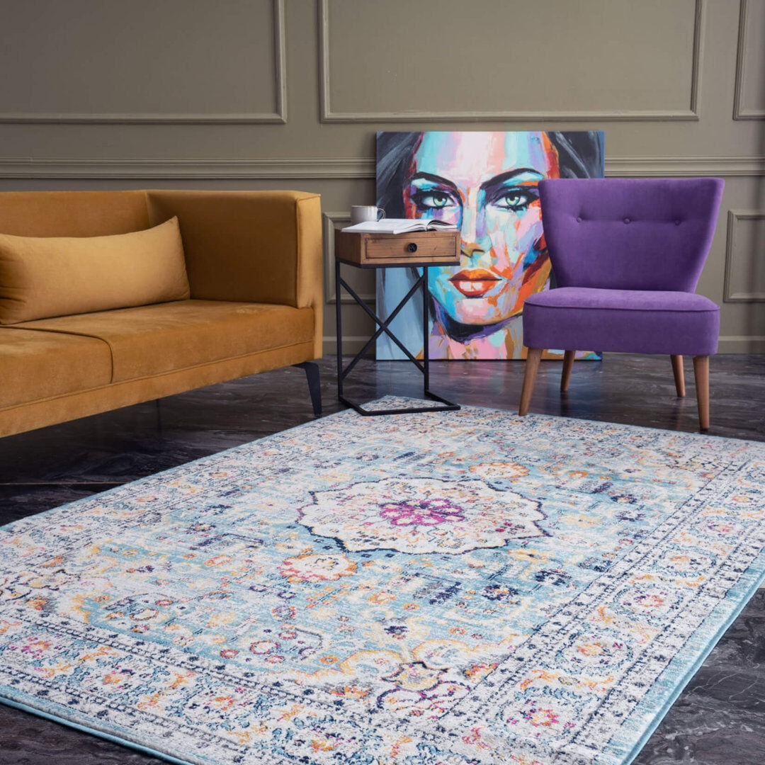 THE RUGS Marrakech Vintage Rugs in Multicolour   410 Orange;Purple;Blue Rectangle 200 x 290cm