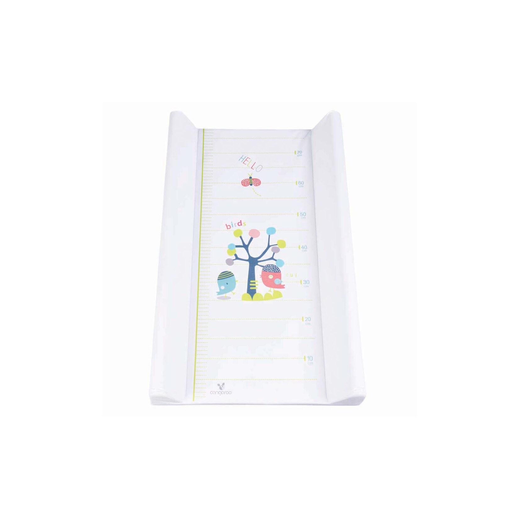 Cangaroo Wickelauflage 50 x 80 cm Hello, seitlicher Rand, integriertes Maßband weiß