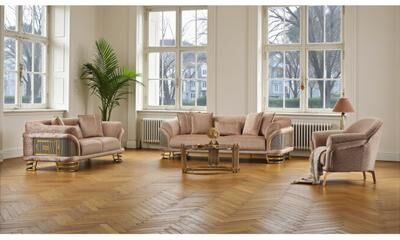 Furnia Crafted 4 Pieces Living Room Sets 1 Sofa 1 Loveseat 2 Chair
