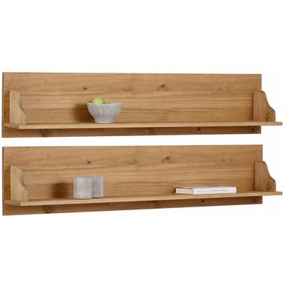 Wandregal OTTO HOME "Melissa", beige (natur gebeizt, gewachst), Massivholz, Regale, Wandregal, Breite 120 cm