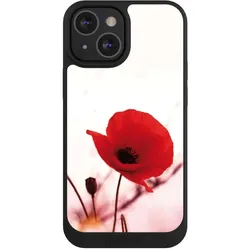 Nivocase Handyhülle für Apple iPhone 13 Mini Hülle NIVOpure Case Schwarz Blume Mohnblume Sommer (Apple iPhone 13 mini), Smartphone Hülle, Schwarz