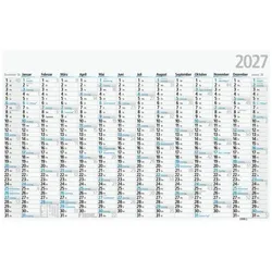 Glocken Wandplaner 2027 Format A0 blau, 120.8x77 cm