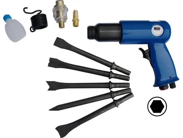 Marteau burineur pneumatique\, ensemble de 9 pièces