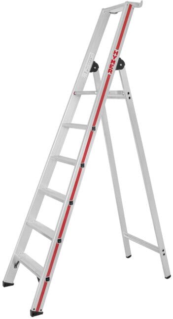 Escabeau simple avec plate-forme, 6 marches Hymer (802606)