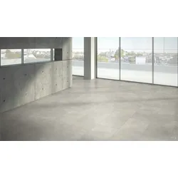 Parador Modular ONE Hydron Designboden Beton Weiss Steinstruktur Designboden Großfliese 856x403x5,5 mm