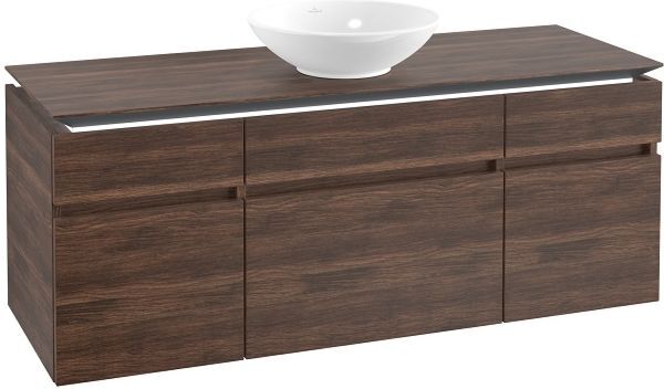 Villeroy und Boch Villeroy & Boch Legato Waschtischunterschrank B586L0VH 140x55x50cm, mit Beleuchtung, Arizona Oak