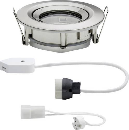 Paulmann Nova Bad-Einbauleuchte Halogen, Energiesparlampe GU10, GU5.3 35W IP65 Eisen (gebürstet)