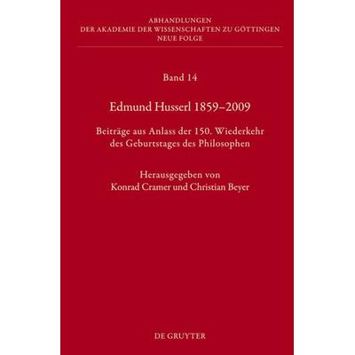 Edmund Husserl 1859–2009, Gebundene Ausgabe von , De Gruyter, 978-3-11-026060-1