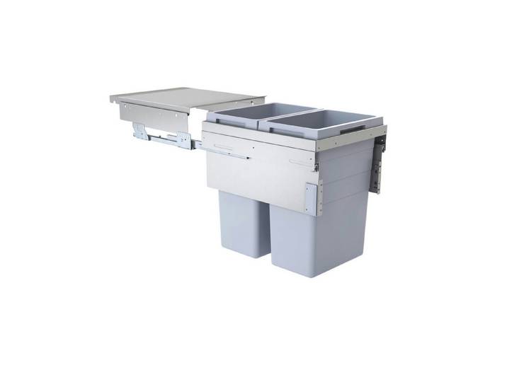 Hailo Einbaumülleimer Hailo Abfallsammler 3619471 CE Slide Euro-Cargo 2x 38 Liter