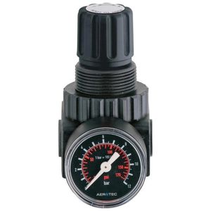 Aerotec Druckminderer FX 3100 für Druckluft, 1/4 Zoll, mit Manometer
