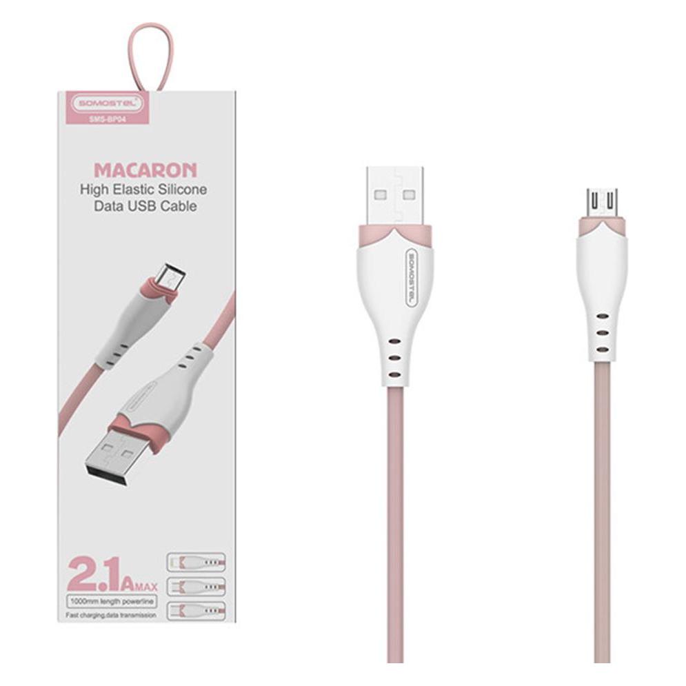 Somostel MICRO-USB-KABEL 2,1 A ROSA 2100 mAh SCHNELLLADEGERÄT 1,2 M POWERLINE SMS-BP04 MACARON (1.20 m, USB 2.0) (35534160)