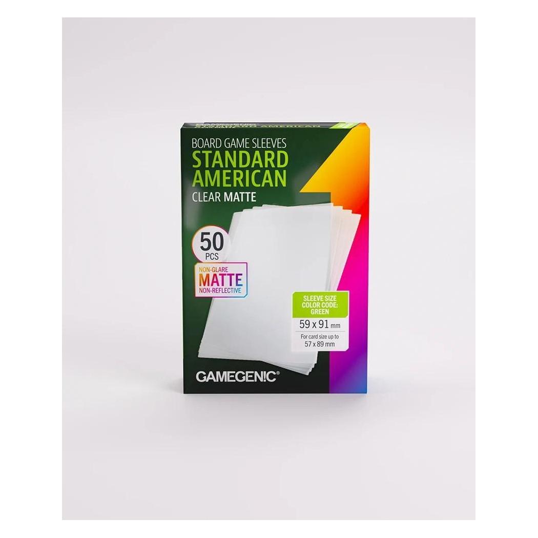 Gamegenic : Board Game Sleeves - Standard American (59x91 mm) - Clear Matte - 50 sztuk (438044)