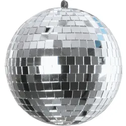 SATISFIRE Spiegelkugel 15cm silber Discokugel Mirrorball Party Disko Deko