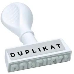 Stempel Duplikat 45x6mm