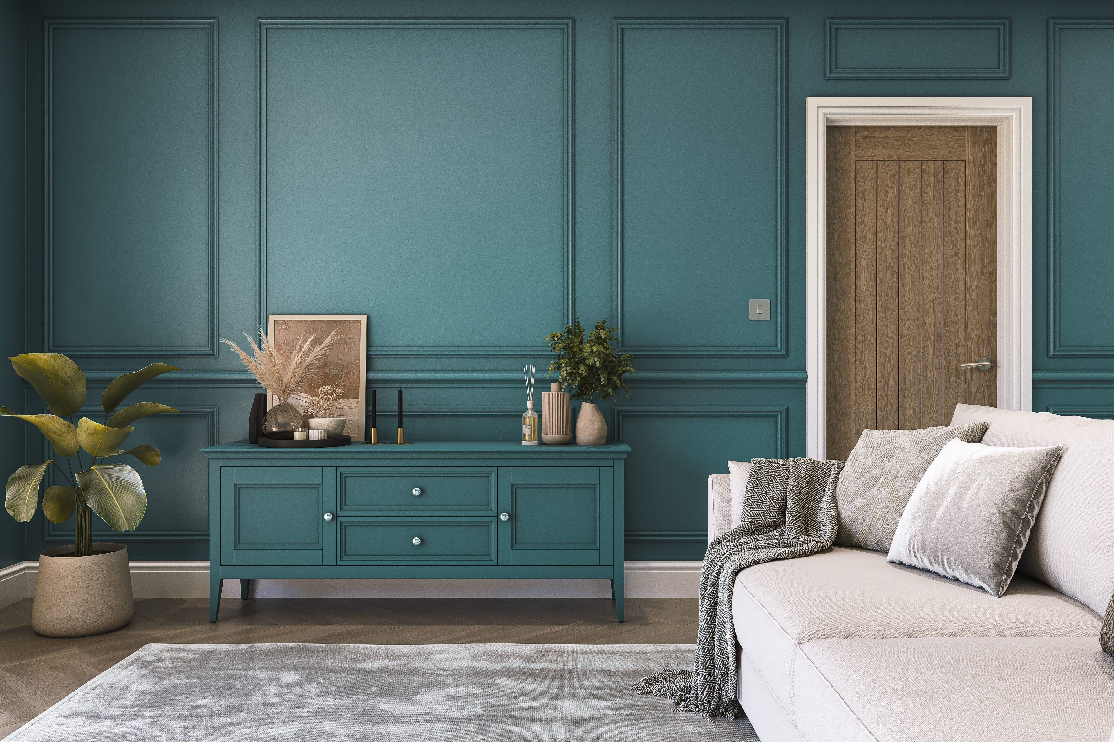 Hemway Peel and Stick Sample - Chalk Paint - Dark Teal Blue