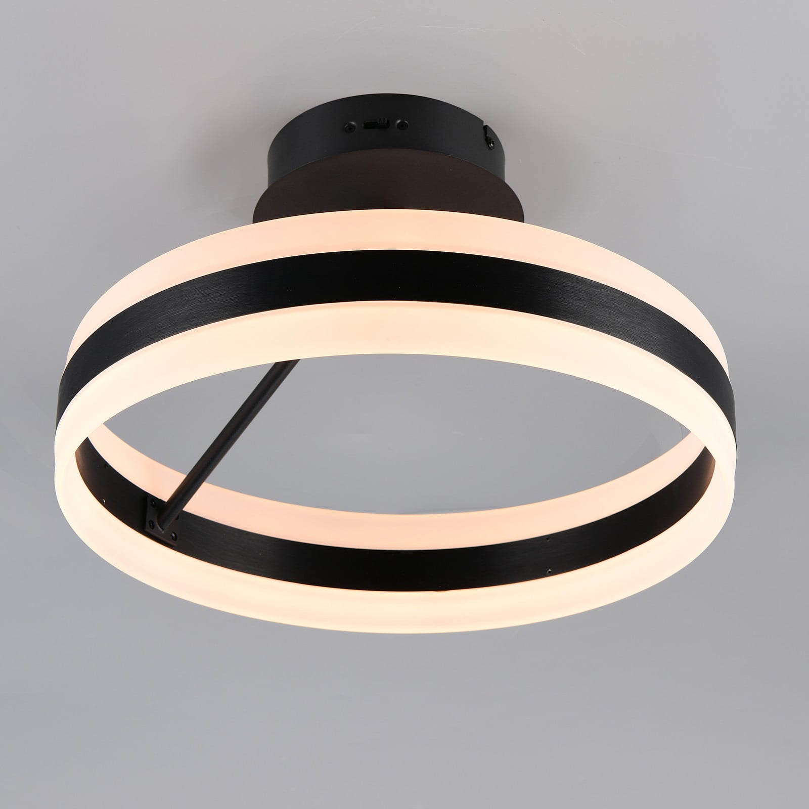 Trio Dios Design LED-plafondlamp zwart, Ø 40 cm