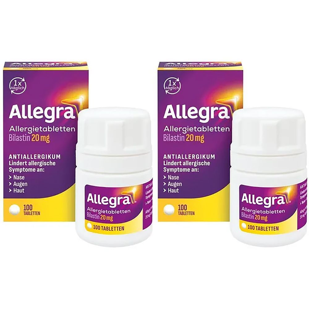 Allegra Allergietabletten 20 mg Tabletten Dose x2 2x100 St