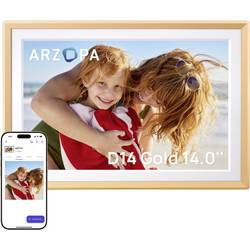Arzopa D14 Digitaler Bilderrahmen 35.6 cm 14 Zoll EEK: A (A - G) 1920 x 1200 Pixel 32 GB Gelbgold D14 Champaign Gold