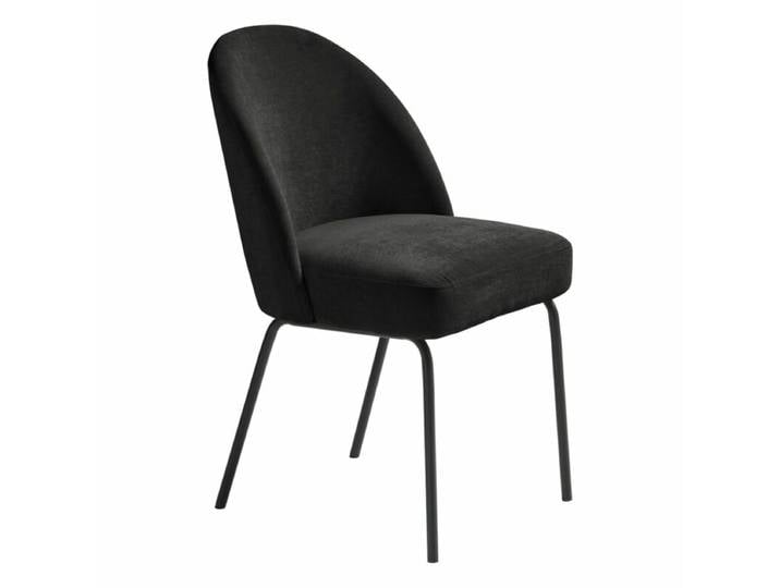 Trendstore Creston Polsterstuhl in Chenille - Chenille schwarz M