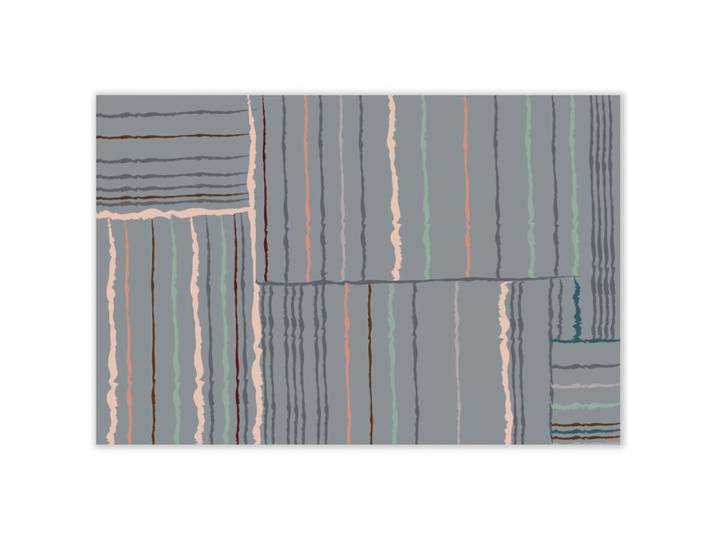 Mubusi Tapis Vinyle Tissu Gris 180x270 cm - Tapis Chambre en Vinyle