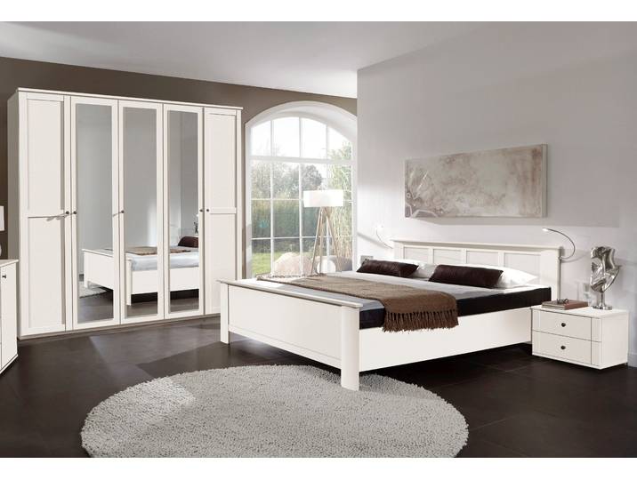 Wimex Schlafzimmer-Set Chalet, (Set, 4-St), mit dekorativen Aufleistungen, weiß