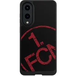 Nivocase Hülle für Samsung Galaxy S25 Edge Handyhülle NIVOcore Case Schwarz 1. FCN Fanartikel Textur (Samsung Galaxy S25 Edge), Smartphone Hülle, Schwarz