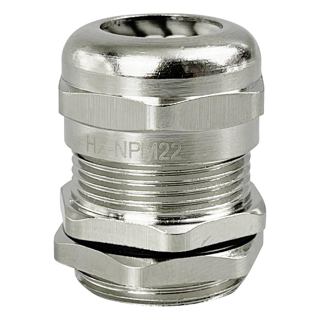 Tru Components TC-10302836 Kabelverschraubung M22 Messing (vernickelt) Metall (TC-10302836)