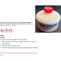 SIEVERT Lötwasser MaxSieFlux Gel 320 ml für Titanzink, Kupfer, Edelstahl - 427303