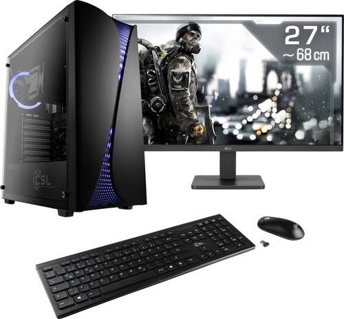 CSL Computer Gaming PC M11300H 68.6cm (27 Zoll) Full HD AMD Ryzen 5 8600G 32GB RAM 1TB SSD AMD Radeon Onboard Graphics Win 11 Hom