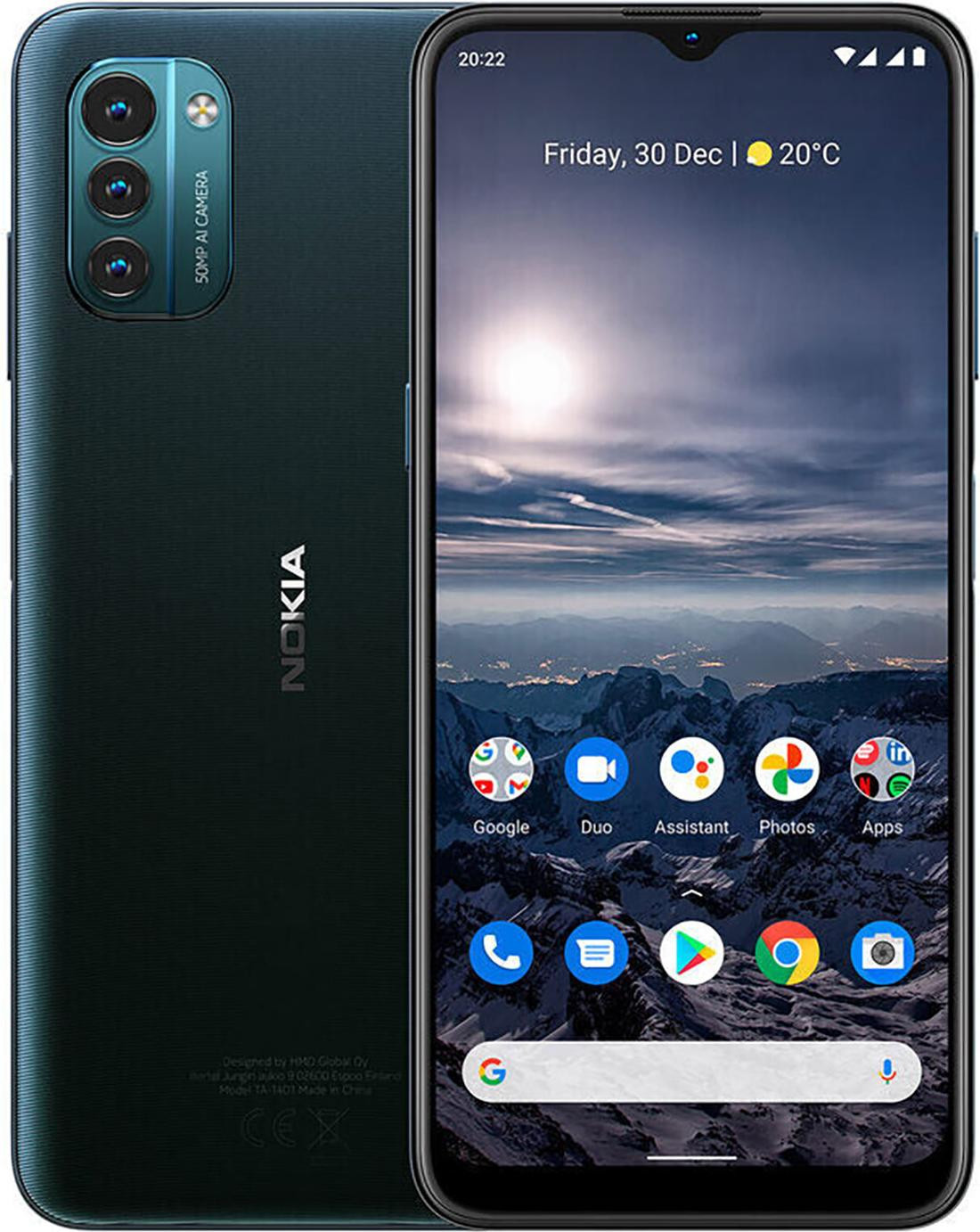 Nokia G21 Smartphone, 4GB RAM, 64GB opslag, blauw