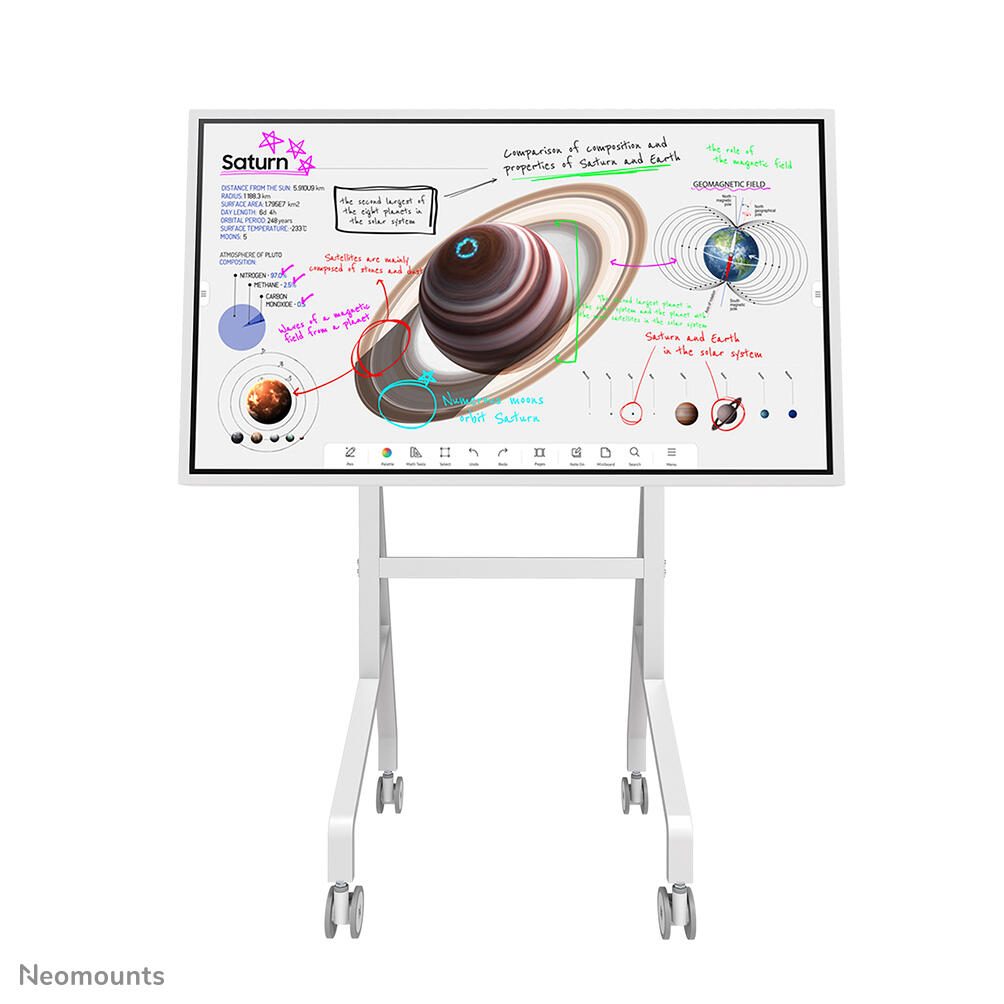 Samsung Flip Pro WM65B Flipchart 165 cm 65 Zoll inkl. Neomounts MOVE Go Flip FL50-515WH1 rotierbaren Rollwagen LH65WMBWBGCXEN+FL50-515WH1