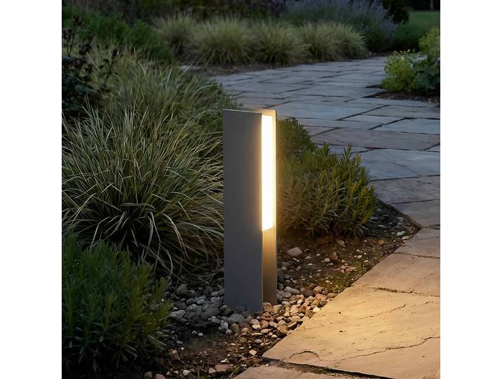 LED Sockelleuchte Teerk Lucande, schwarz, Aluminium, Modern